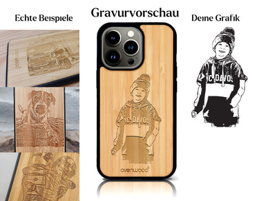 INDIVIDUELL iPhone 14 Pro Bambus-Kunststoff